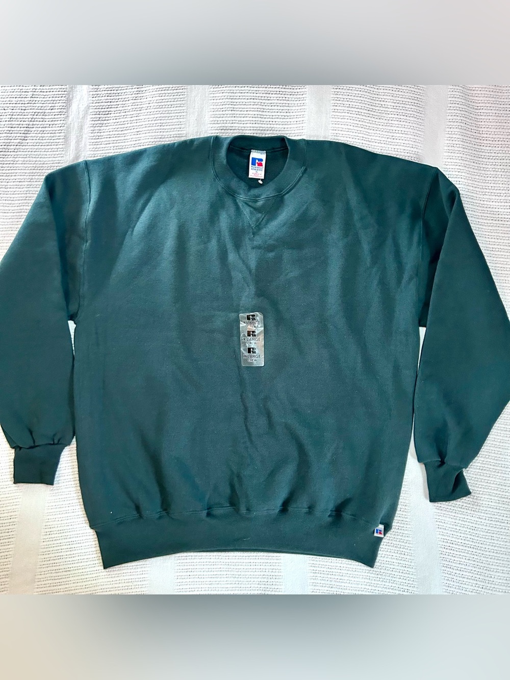 90’s Russell Athletics Forrest Green Blanket Sweatshirt Mens XL NWOT